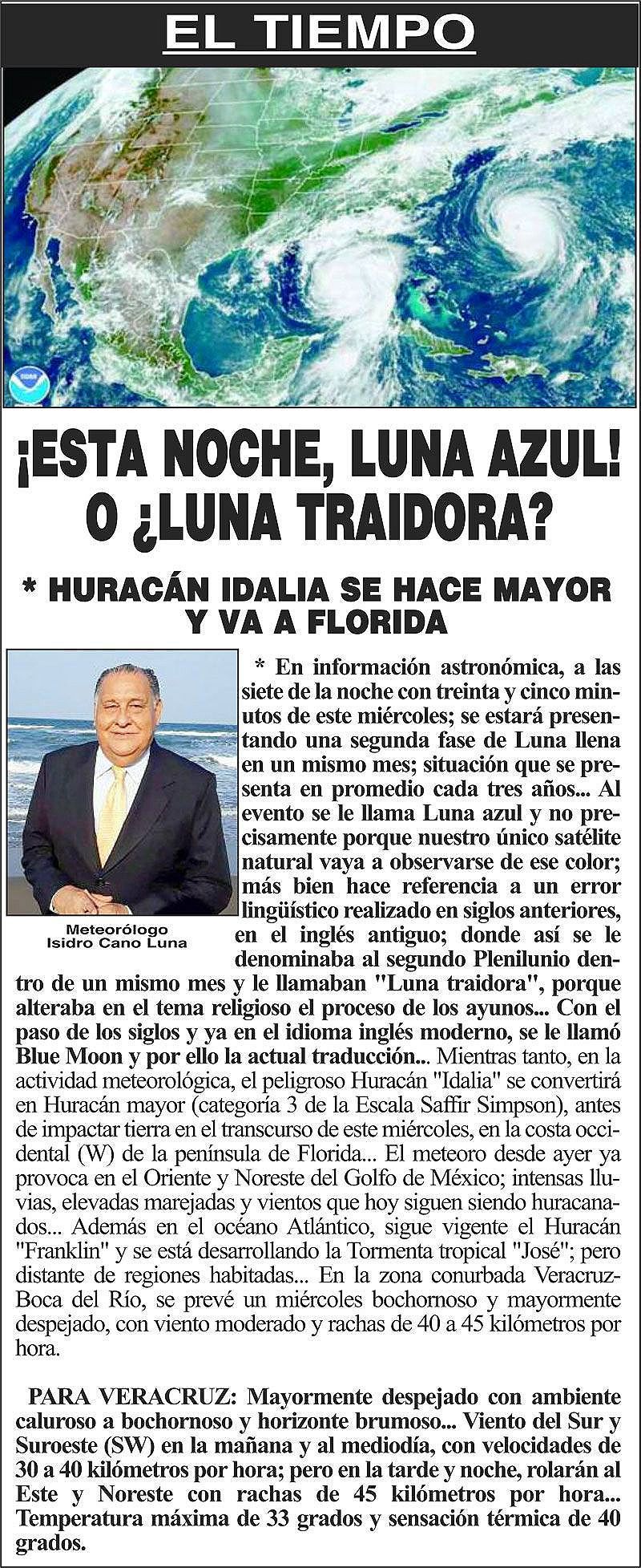 ¡ESTA NOCHE, LUNA AZUL! O ¿LUNA TRAIDORA?