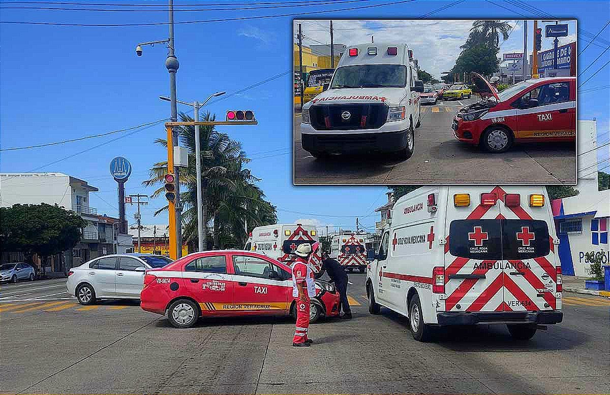 Cuando se dio cuenta la tenía enfrente... ¡TAXI VS AMBULANCIA!