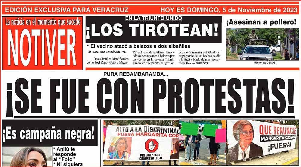 LA PORTADA - DOMINGO, 5 DE NOVIEMBRE 2023