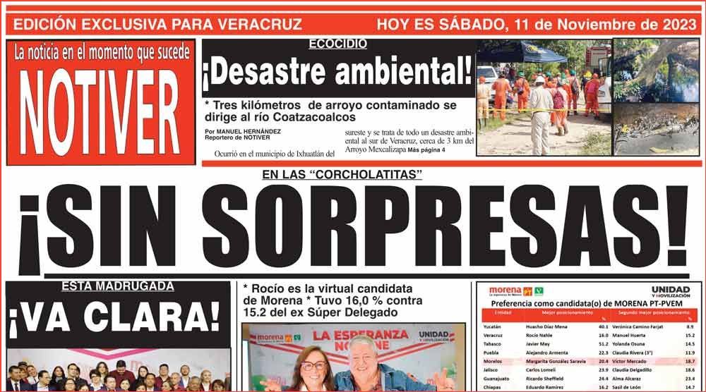 LA PORTADA - SÁBADO, 11 DE NOVIEMBRE 2023