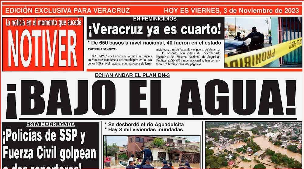 LA PORTADA - VIERNES, 3 DE NOVIEMBRE 2023