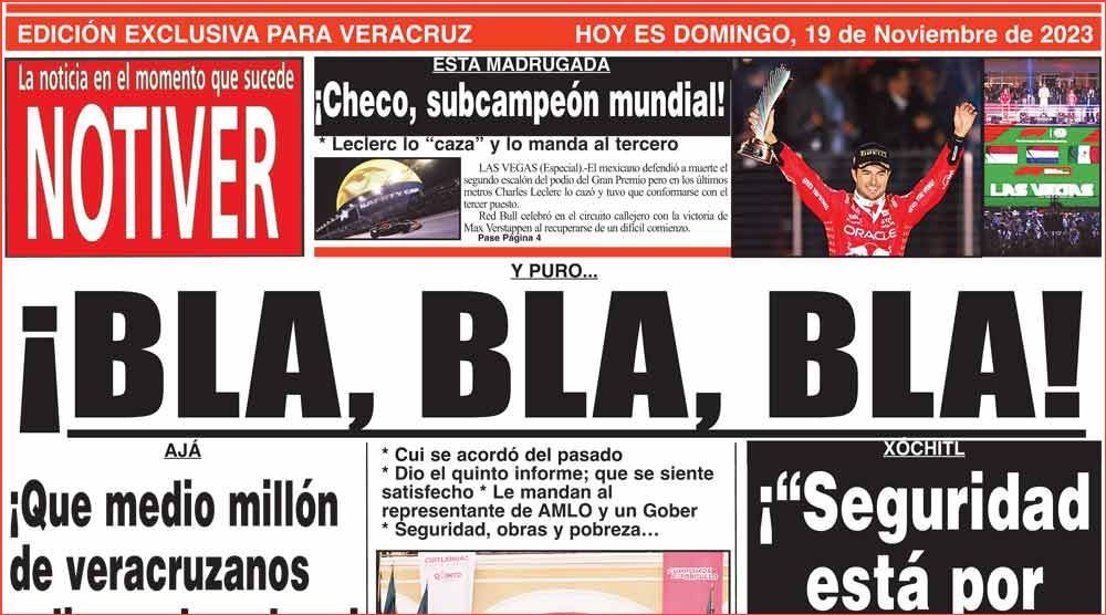 LA PORTADA - DOMINGO, 19 DE NOVIEMBRE 2023