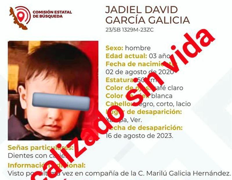 ¡TENÍA TRES AÑOS, LO MATARON, Y JUNTO A SU MADRE DE 21 AÑOS Y TRES CUERPOS MÁS LO AVENTARON A UNA FOSA CLANDESTINA! -CERCA DE XALAPA