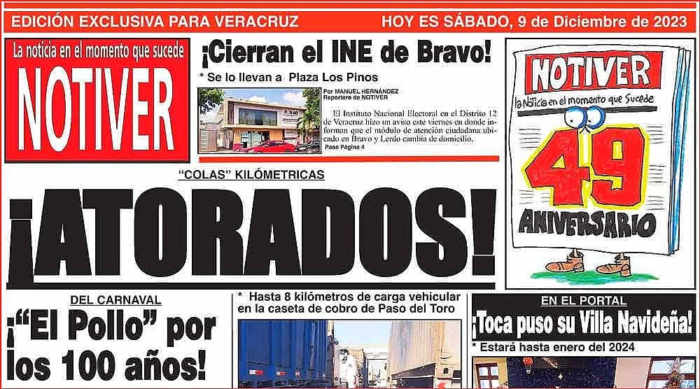 LA PORTADA - SÁBADO 9 DE DICIEMBRE 2023