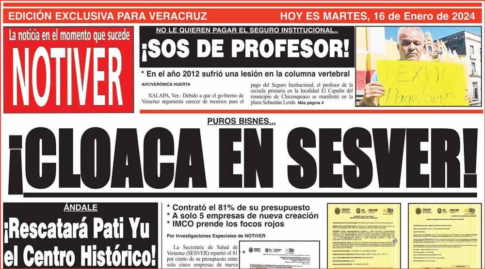 LA PORTADA - MARTES 16 DE ENERO 2024