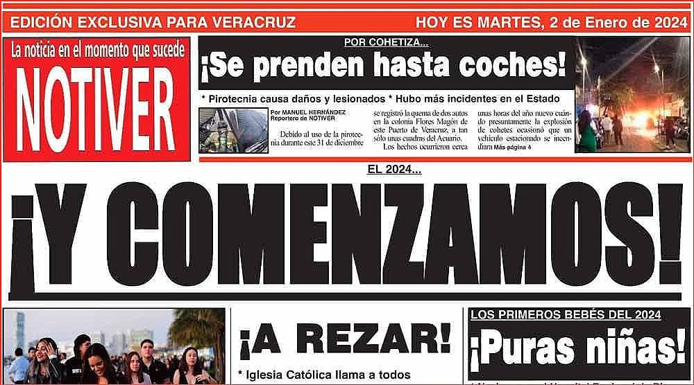 LA PORTADA - MARTES 2 DE ENERO 2024