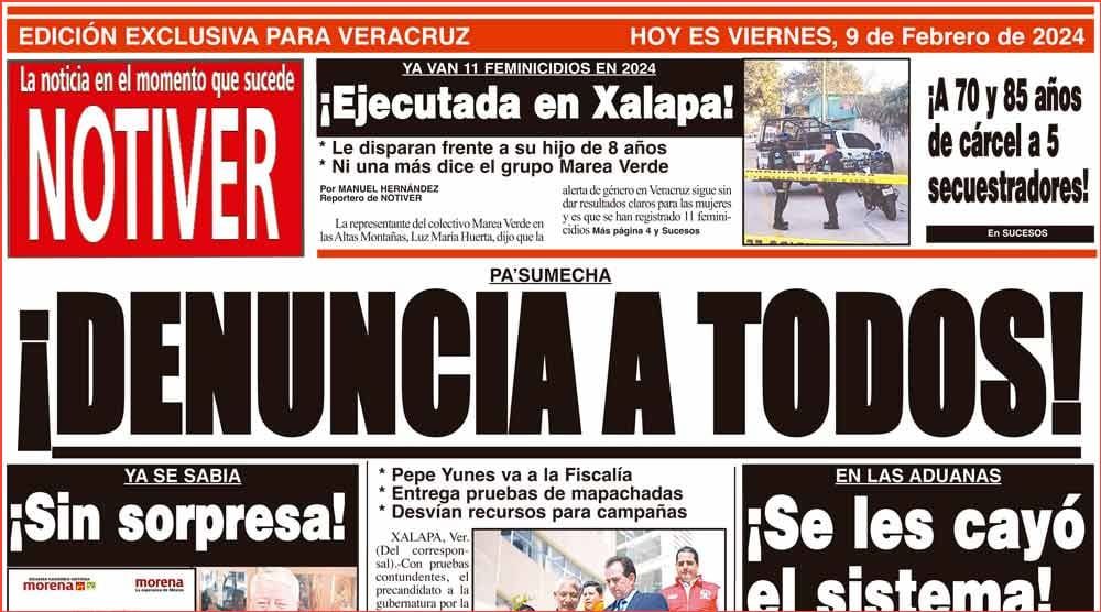 LA PORTADA -VIERNES 9 DE FEBRERO 2024