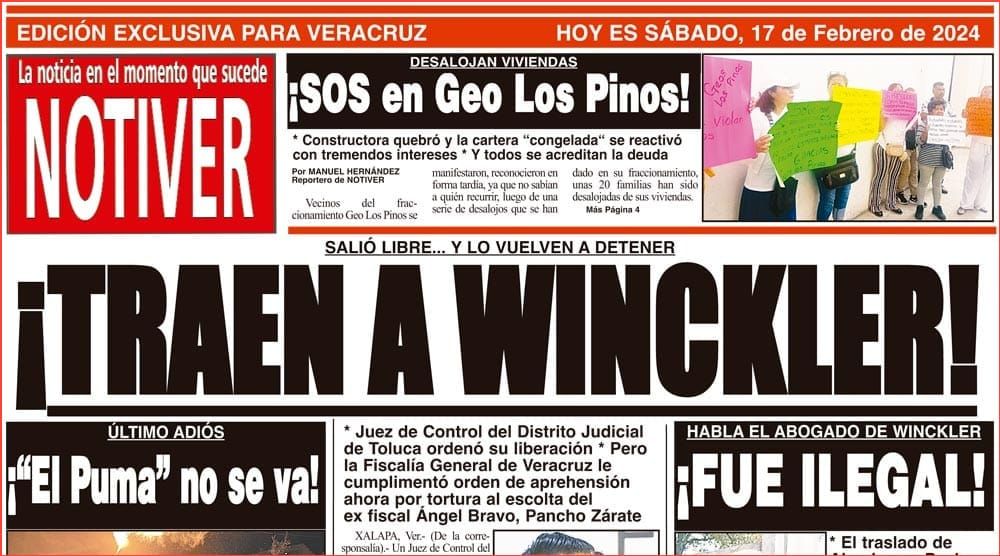LA PORTADA - SÁBADO 17 DE FEBRERO 2024