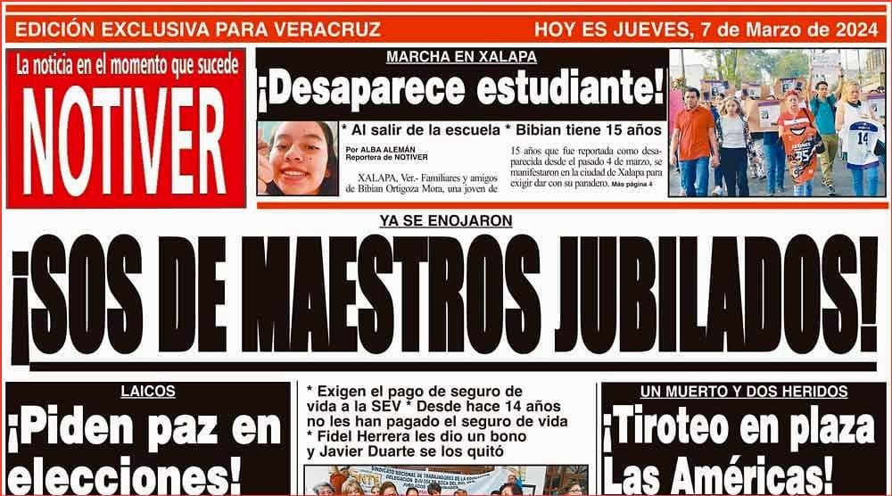 LA PORTADA - JUEVES 7 DE MARZO 2024