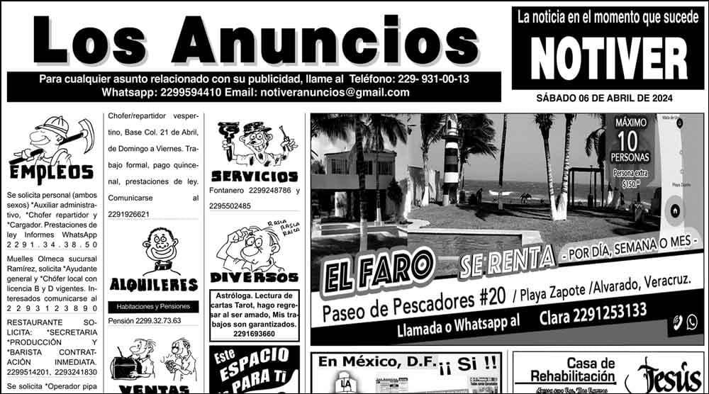 ...LOS ANUNCIOS, AVISOS Y DEMÁS! - SÁBADO, 6 DE ABRIL 2024