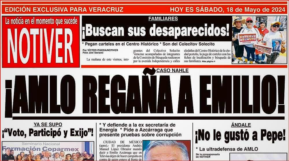 LA PORTADA - SÁBADO 18 DE MAYO 2024