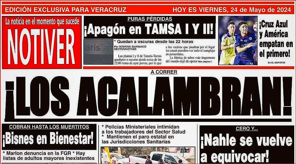LA PORTADA - VIERNES 24 DE MAYO 2024