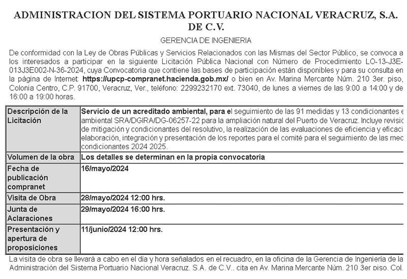 ¡AMPLIARÁN EL PUERTO! - *Lanzan convocatoria para dar seguimiento a las 91 medidas y 13 condicionantes