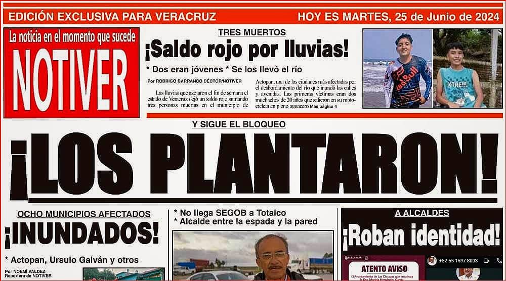 LA PORTADA - MARTES 25 DE JUNIO 2024