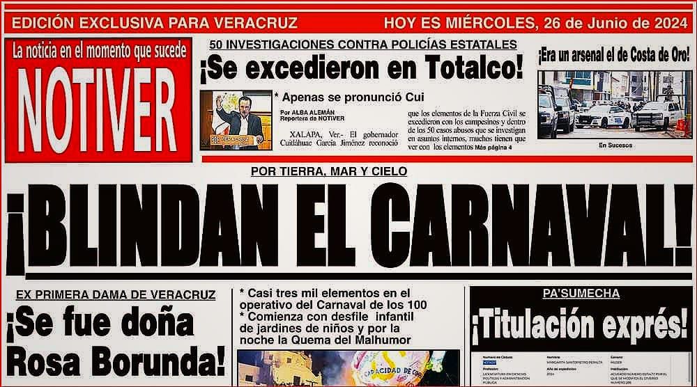 LA PORTADA - MIÉRCOLES 26 DE JUNIO 2024