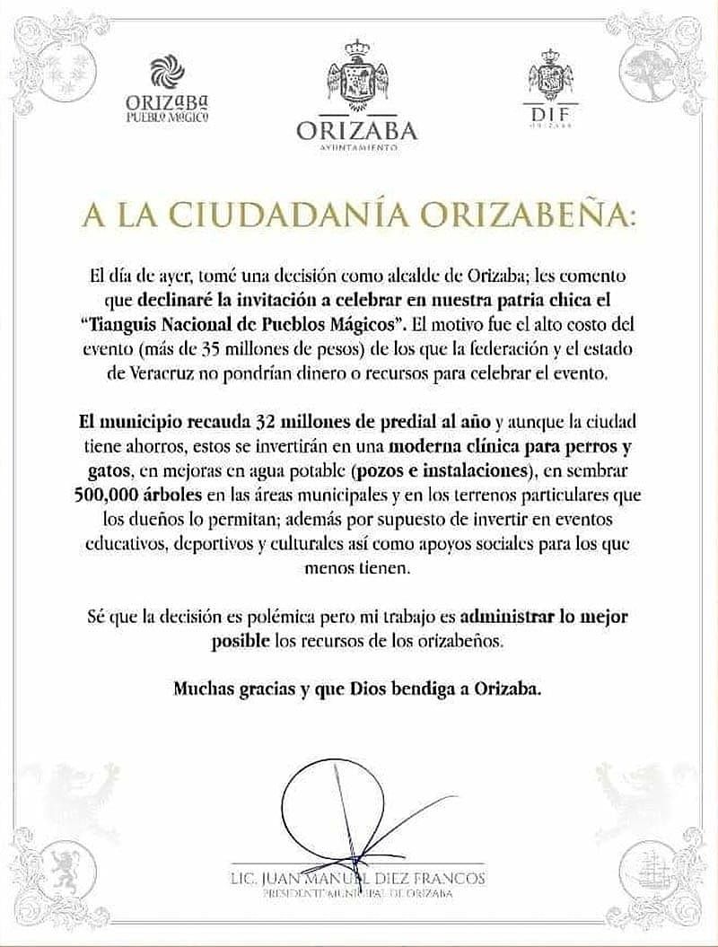 ¡ORIZABA LE HACE FUCHI AL TIANGUIS DE PUEBLOS MÁGICOS! - POR CAREROS