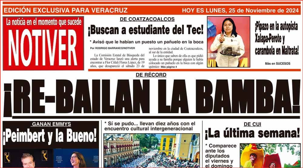LA PORTADA - LUNES 25 DE NOVIEMBRE 2024