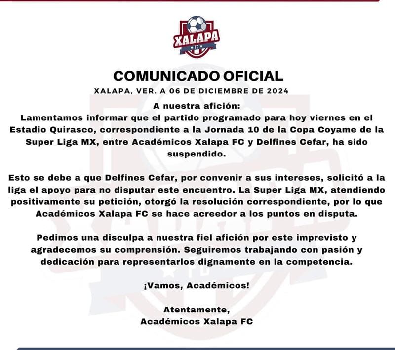 ¡XALAPA ASEGURA LUGAR EN LA LIGUILLA DE LA COPA SLMX!