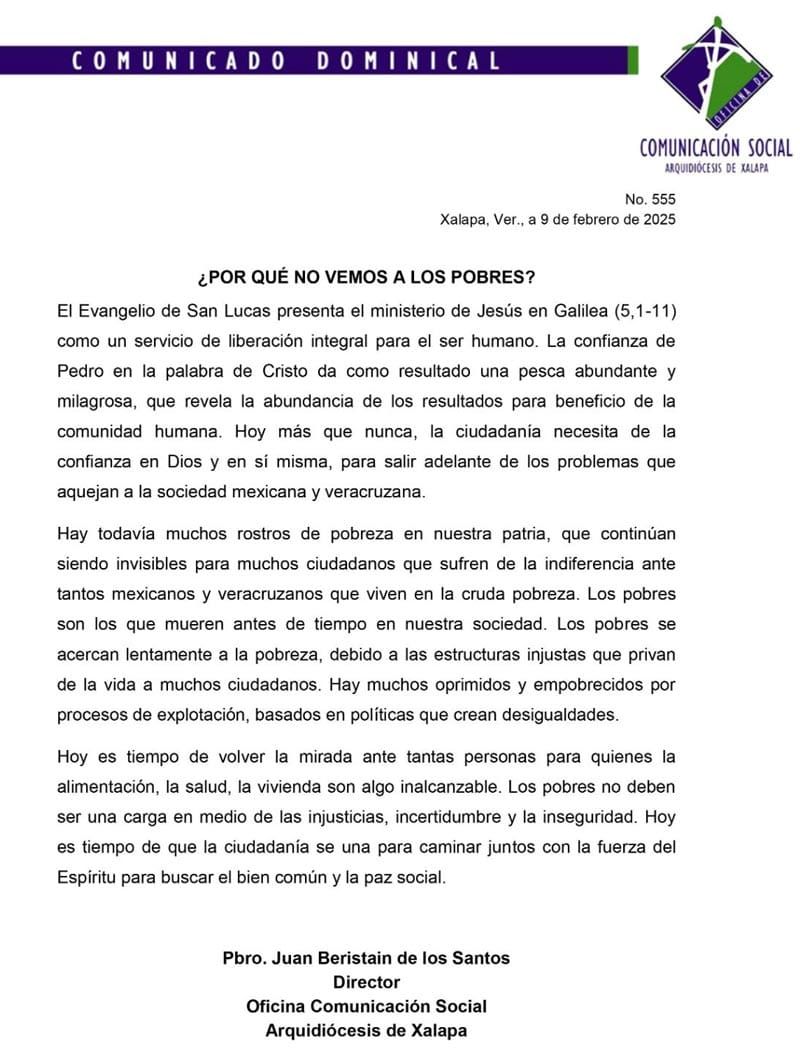 ¡NO VEN A LOS POBRES! - IGLESIA CATÓLICA