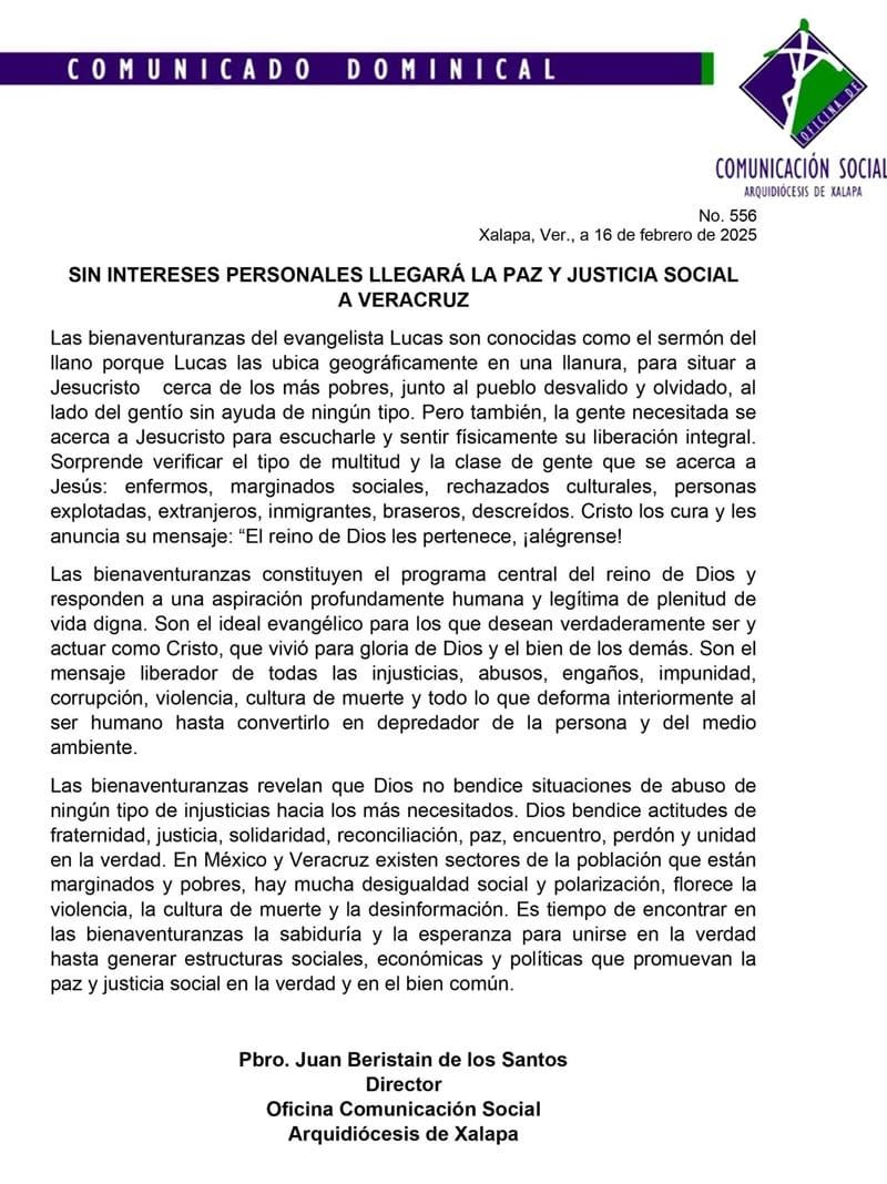 ¡HAY VIOLENCIA Y DESIGUALDAD! - *IGLESIA CLAMA POR SEGURIDAD