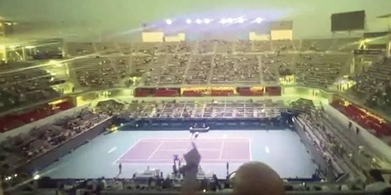 ¡APAGÓN RETRASA ACTIVIDADES DEL ABIERTO MEXICANO DE TENIS!