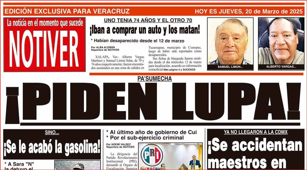 LA PORTADA - JUEVES 20 DE MARZO 2025