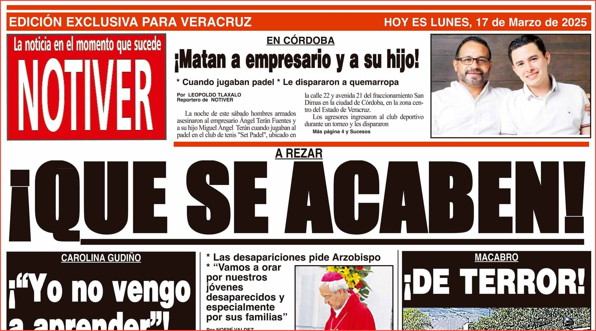 LA PORTADA - LUNES 17 DE MARZO 2025