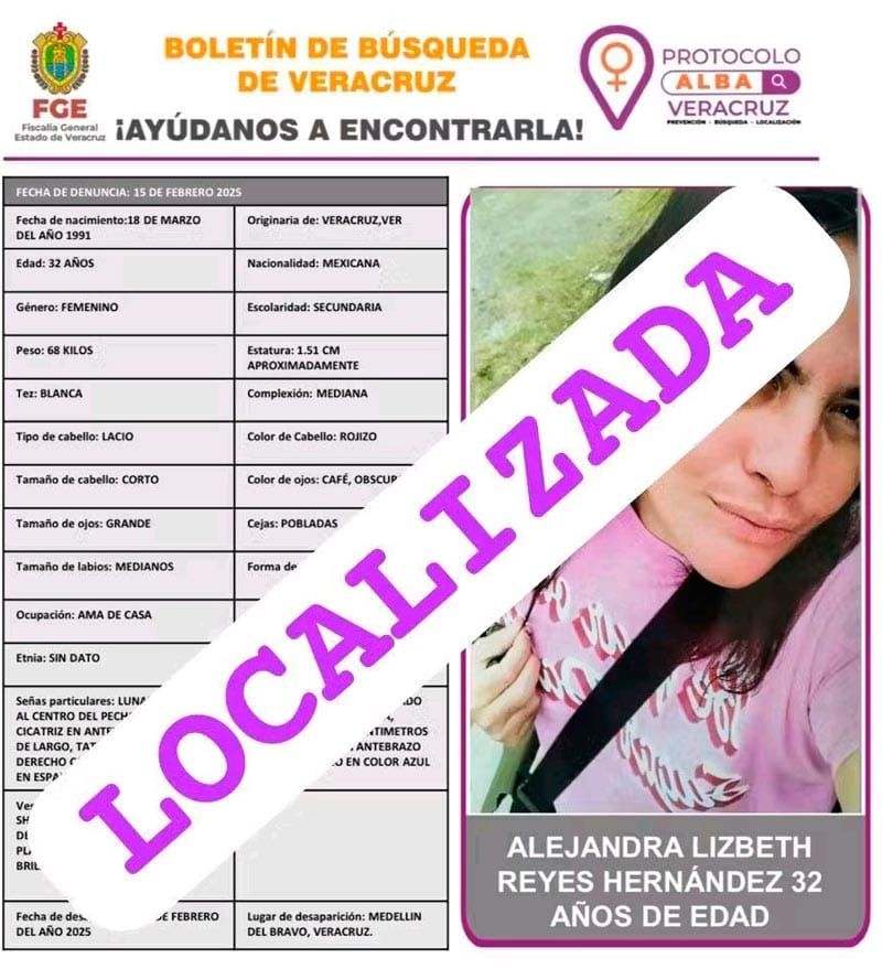 ¡LOCALIZAN CON VIDA A ALEJANDRA LIZBETH!