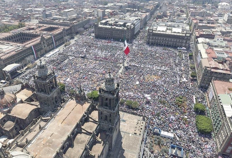 ¡MÁS DE 350 MIL PERSONAS ASISTIERON A LA ASAMBLEA DE SHEINBAUM, SEGÚN EL GOBIERNO DE LA CDMX!