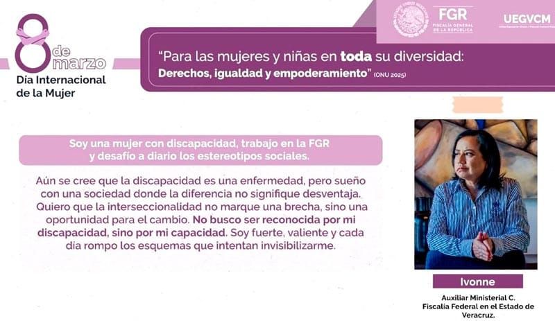 ¡RECONOCEN A IVONNE PLATA! - *Fiscalía Federal en Veracruz