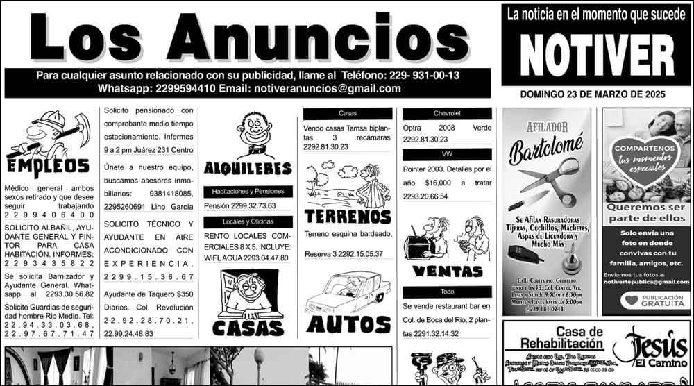 ...LOS ANUNCIOS, AVISOS Y DEMÁS! - DOMINGO, 23 DE MARZO 2025