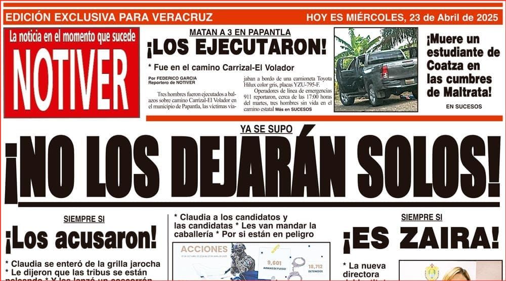 LA PORTADA - MIÉRCOLES 23 DE ABRIL 2025