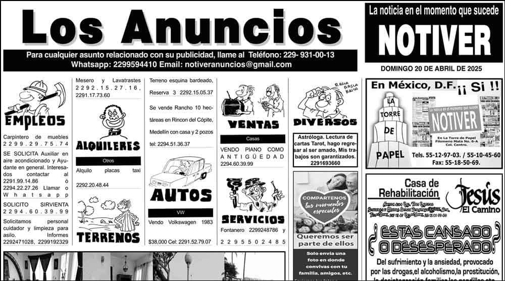 ...LOS ANUNCIOS, AVISOS Y DEMÁS! - DOMINGO, 20 DE ABRIL 2025
