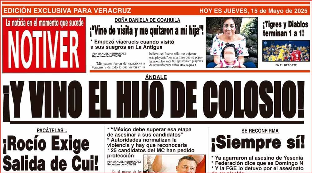 LA PORTADA - JUEVES 15 DE MAYO 2025