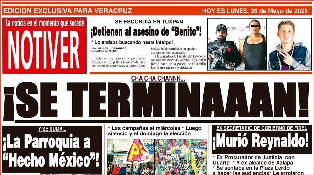 LA PORTADA - LUNES 26 DE MAYO 2025