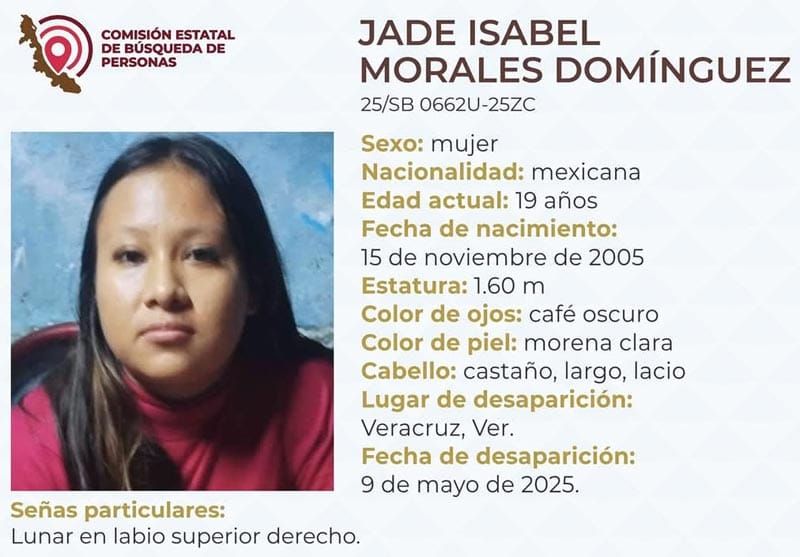¡LA JOVEN JADE ISABEL DESAPARECIÓ EN EL PUERTO DE VERACRUZ!