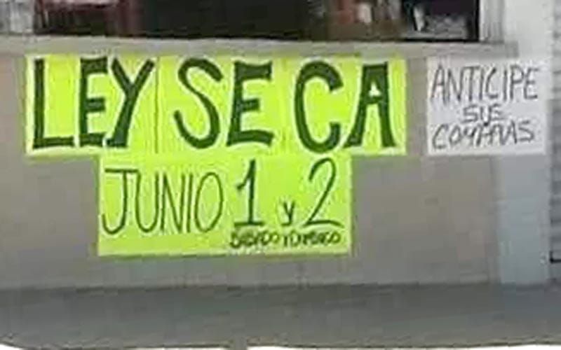 ¡DOS DÍAS SIN CHUPAR! - LEY SECA