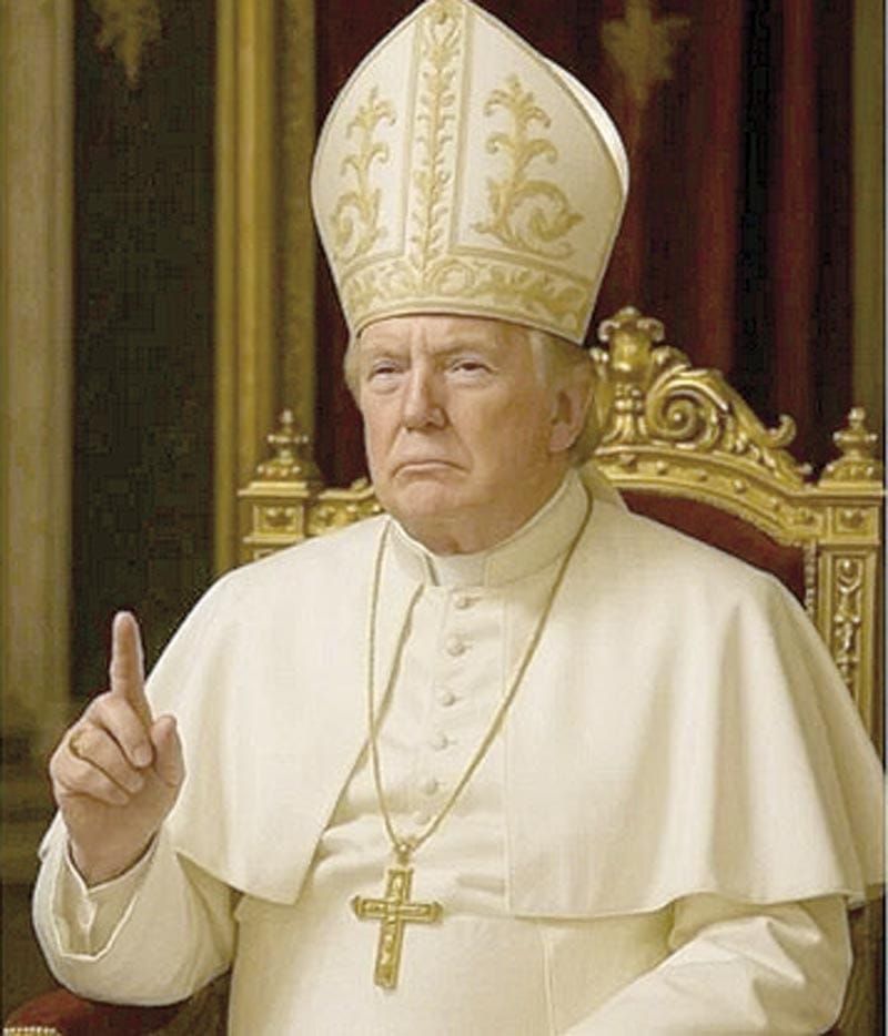 CONFERENCIA CATÓLICA DE NUEVA YORK RECLAMA A TRUMP POR SUBIR IMAGEN COMO PAPA!