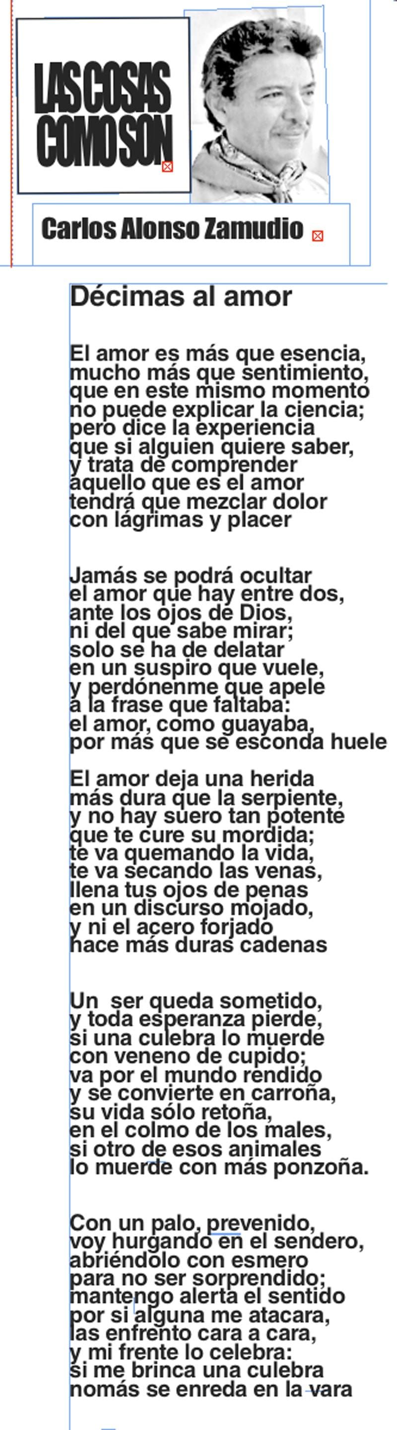 LAS COSAS COMO SON | - DÉCIMAS AL AMOR...