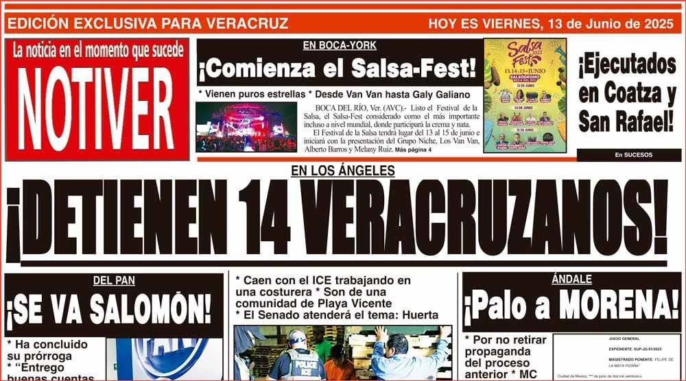 LA PORTADA - VIERNES 13 DE JUNIO 2025