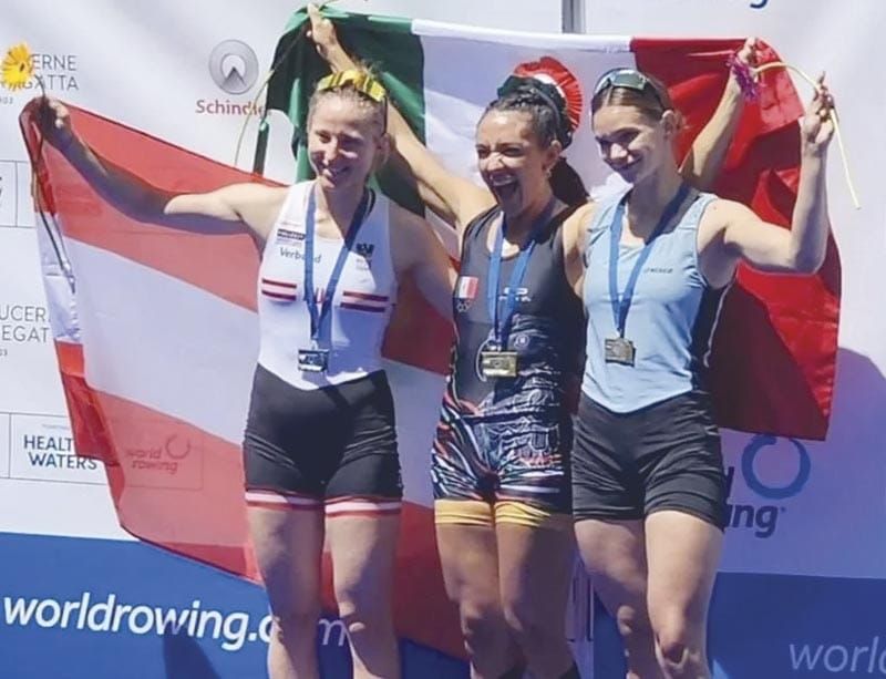 ¡KENIA LECHUGA SE CUELGA EL ORO EN LUCERNA EN EL MUNDIAL DE REMO!