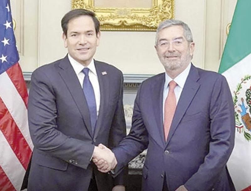 ¡CANCILLER DE LA FUENTE DIALOGA CON MARCO RUBIO PREVIO AL G7!