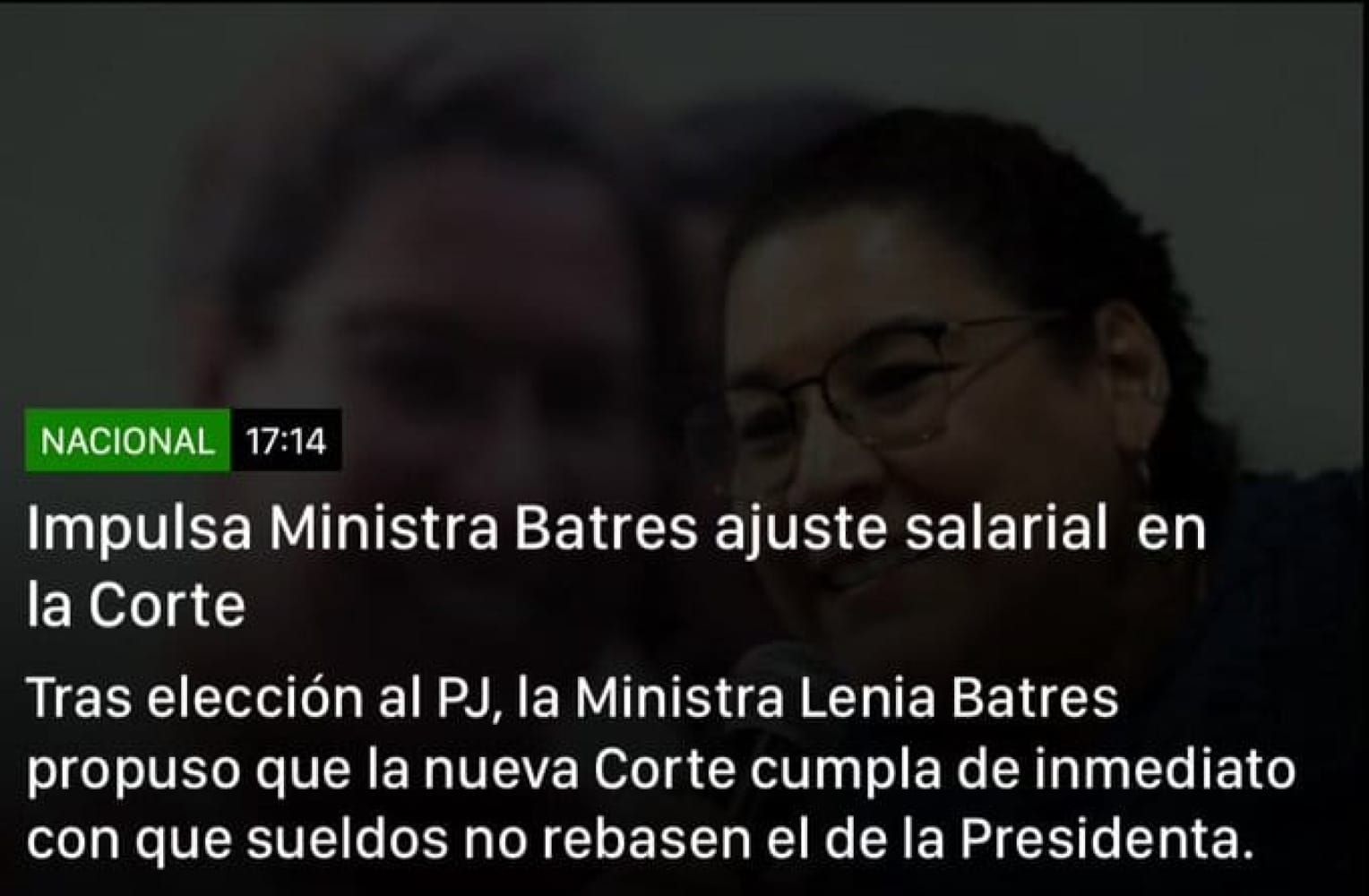 ¡IMPULSA LA MINISTRA BATRES AJUSTE SALARIAL EN LA CORTE!