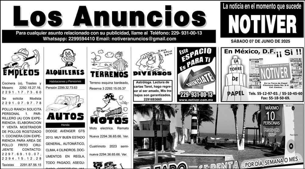 ...LOS ANUNCIOS, AVISOS Y DEMÁS! - SÁBADO, 7 DE JUNIO 2025