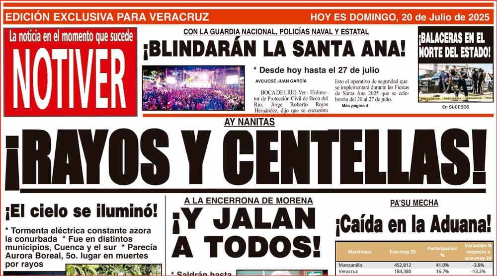 LA PORTADA - DOMINGO 20 DE JULIO 2025