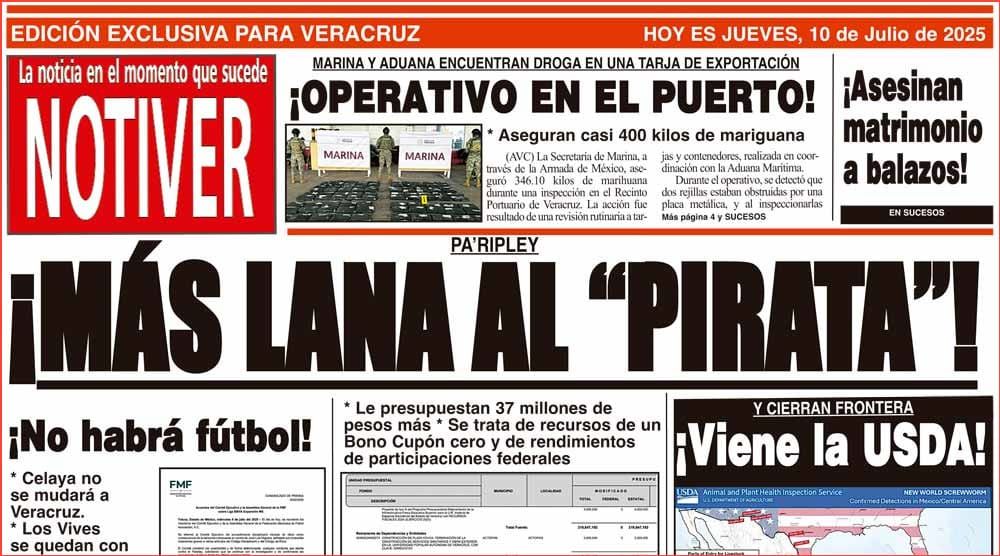 LA PORTADA - JUEVES 10 DE JULIO 2025