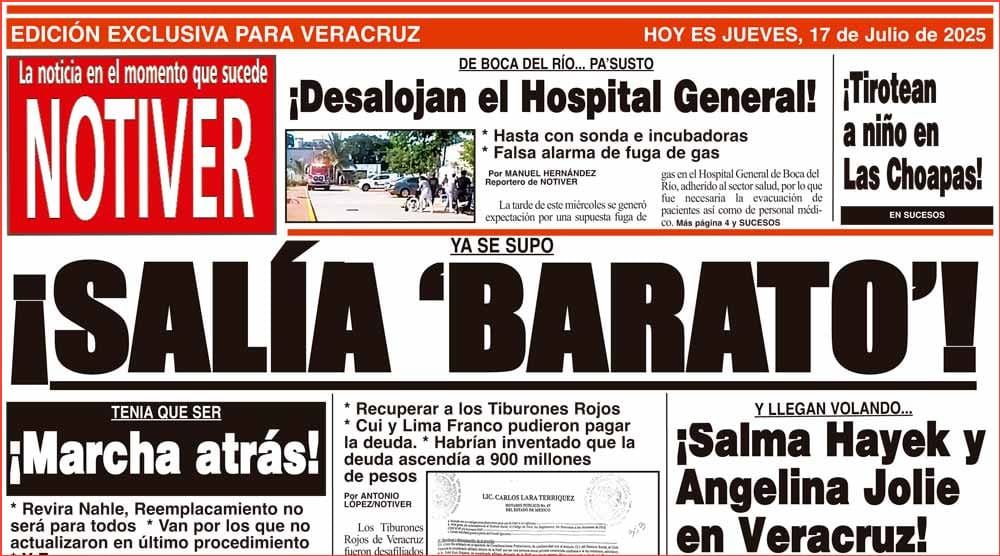 LA PORTADA - JUEVES 17 DE JULIO 2025