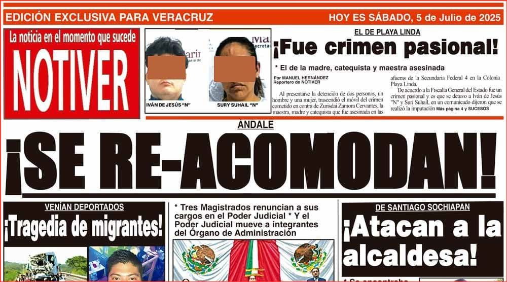 LA PORTADA - SÁBADO 5 DE JULIO 2025