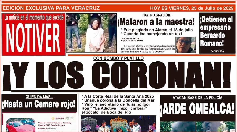 LA PORTADA - VIERNES 25 DE JULIO 2025