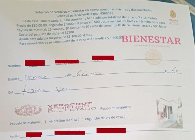 ¡OTRO FRAUDE CON EL BIENESTAR! - * En Tejería ofrecieron pies de casas a cómodas facilidades